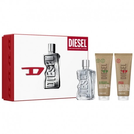 Diesel D by Diesel Estuche edt 100 ml spray recargable + Body Gel Cream 75 ml + Shower Gel 75 ml