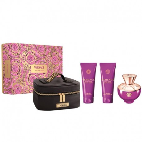 Versace Dylan Purple Pour Femme Estuche edp 100 ml spray + Body Lotion 100 ml + Shower Gel 100 ml + Bolso