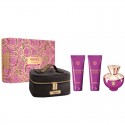 Versace Dylan Purple Pour Femme Estuche edp 100 ml spray + Body Lotion 100 ml + Shower Gel 100 ml + Bolso