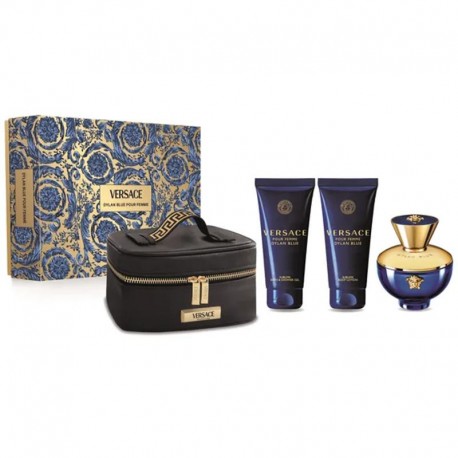 Versace Dylan Blue Pour Femme Estuche edp 100 ml spray + Body Lotion 100 ml + Shower Gel 100 ml + Bolso