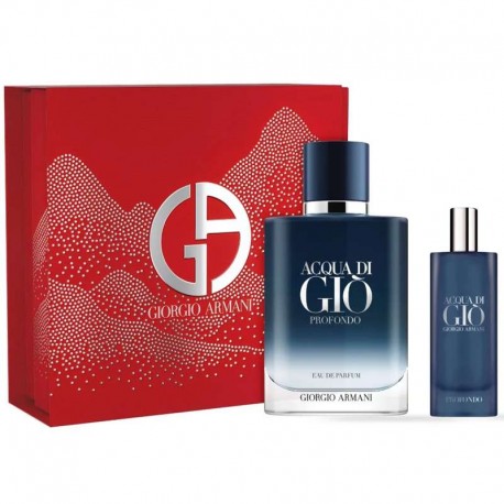 Giorgio Armani Acqua Di Gio Profondo Estuche edp 100 ml spray Recargable + edp 15 ml spray