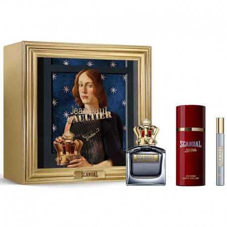 Jean Paul Gaultier Scandal Pour Homme Estuche edt 100 ml spray + Desodorante 150 ml spray + edt 10 ml spray