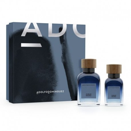 Adolfo Dominguez Ámbar Negro Estuche edp 120 ml spray Recargable + edp 60 ml spray 