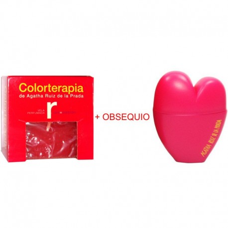 Agatha Ruiz de la Prada Vela Perfumada Colorterapia Rojo Pasión Obsequio Corazón Rosa edt 100 ml spray (sin caja)
